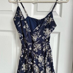 Floral Navy Blue Mini Dress